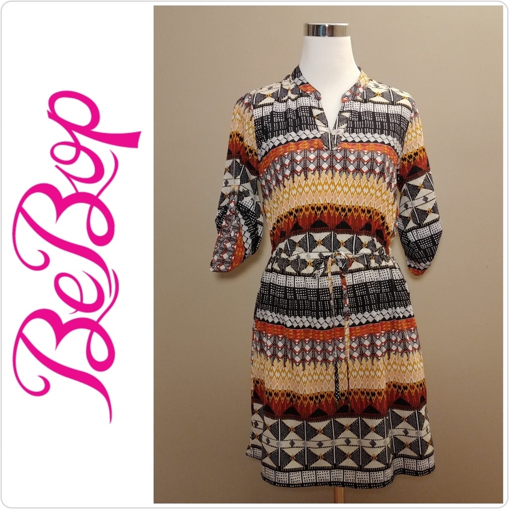 🔴$5 BeBop Neutral Geometric Dress